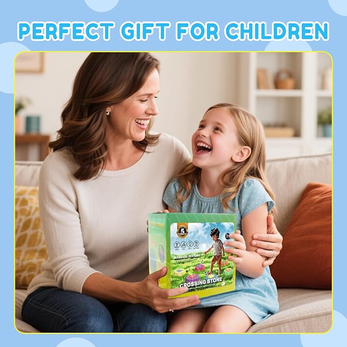 Stepping Stones for Kids with Light & Music,Toddler Sensory Toy for Obstacle Course Coordination，4 Year Old Girl Birthday Easter Gifts for Kids Boys Girls 3+