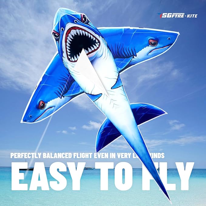 SGftre Complete Kite with Handle, Line & Accessories,Easy to Fly for Kids & Adults, Perfect for Beach, Park, Family Outdoor Activities
