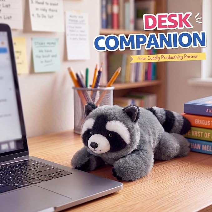 PEACH CAT Raccoon Stuffed Animal Cute Plushies Small Plush Toys Birthday Gifts for Girls Boys Kids