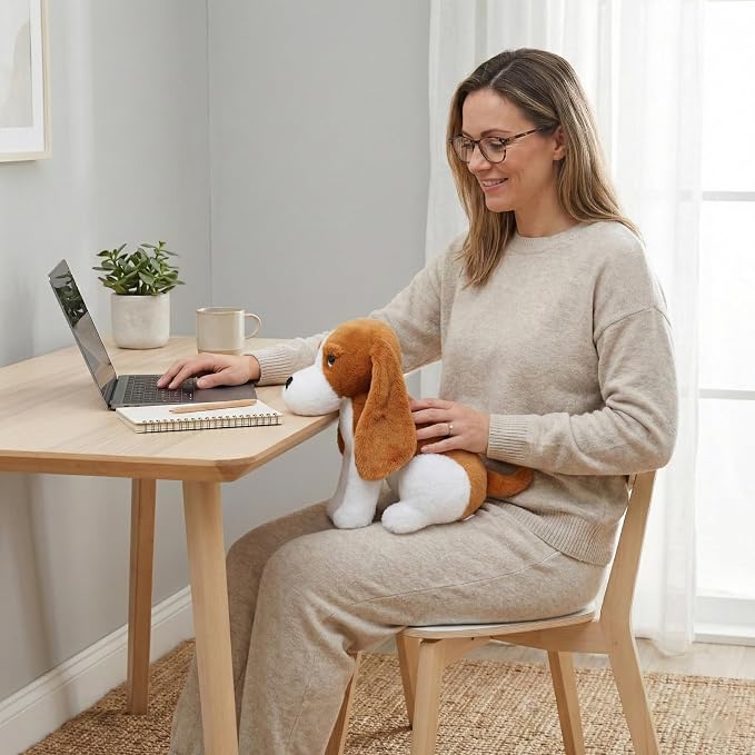WEIGEDU Beagle Stuffed Animal Plush Toy, 12 inch | Cute Sitting Puppy Dog with Long Floppy Ears, Soft Hound Gift for Kids Boys Girls