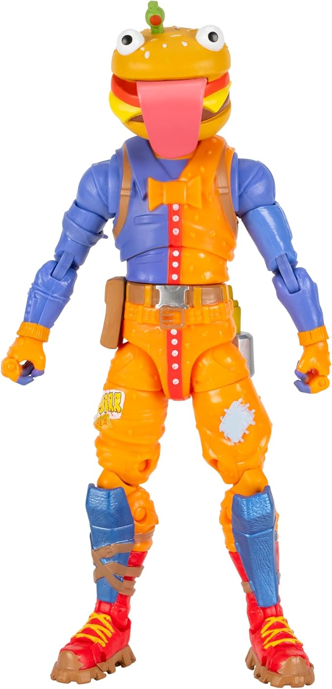 Fortnite Legendary Beef Boss - 6-inch Articulated Figure with Harvesting Tool, Back Bling, and Code for Bonus Virtual Item