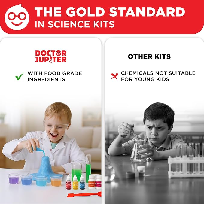 Doctor Jupiter My First Science Kit for Kids Ages 4-5-6-7-8 | Birthday Gift Ideas for 4+ Year Old Boys & Girls | Toy Stem Kit with 50+ Experiments | Learning & Educational Projects