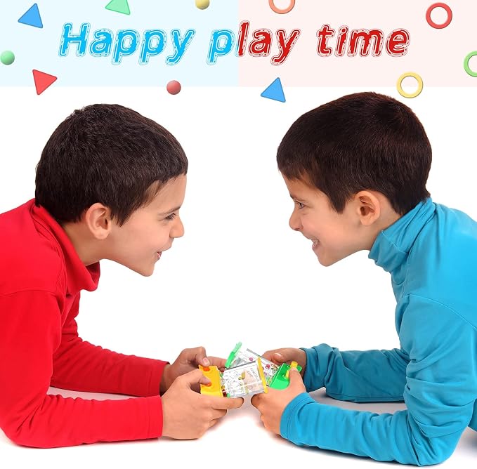 Zhanmai 16Pcs Handheld Water Games Mini Arcade Fish Ring Toss Basketball, Water Ring Toss Handheld Toys for Kids Adults, Retro Games for Beach Toy Party