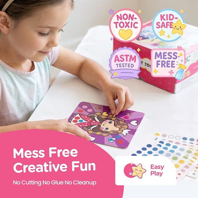 Princess 4 IN 1 Craft Box for Kids | 24 Arts & Crafts for Girls Ages 4-8 | Unicorn Toddler Art Set Craft Kits All Supplies Included | Birthday Girl Preschool Projects 3 4 5 6 7 8 Year Old Girls