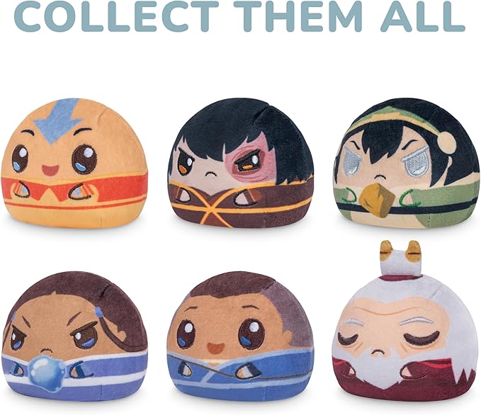 TeeTurtle Avatar The Last Airbender Series Reversible Plushie Mystery Box - 3-Inch Mini Two-Sided Blind Box Plush with Embroidered Details - Cute Collectible Surprise Toy for Kids, Teens, and Adults