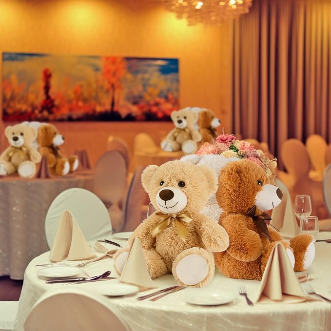 MaoGoLan 9 Pack Bulk Teddy Bears Stuffed Animals 14 inch Plush Teddy Bear Stuffy Gift for Valentines Christmas Mother's Day Girls Birthday Baby Shower Decor (Machine Washable)
