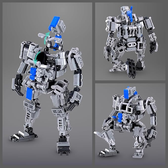 MyBuild Mecha Hangar 7006 with Mech – Robot Building Kit, Modular Mecha Base & Multi-Level Display System, Maintenance Bay for Mech Builds, Compatible with 7007 & 7008, Ages 16+