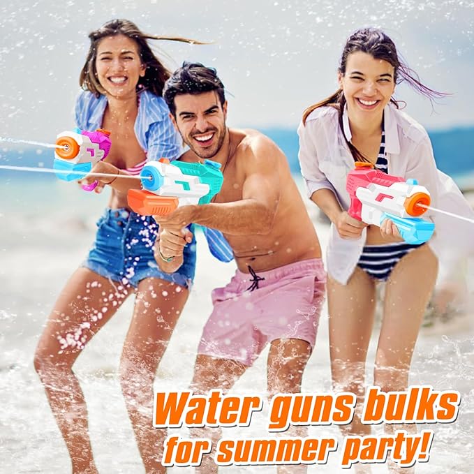 600cc Water Gun for Kids Adults：12 Pack Squirt Blasters Super Water Gun Soaker with Long Range High Capacity for Boys Girls Summer Swimming Pool Beach Outdoor Water Fighting Play Toys Party Favors