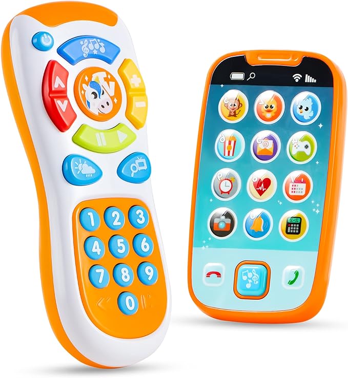 JOYIN Smartphone Toys for Baby, Remote Control Baby Phone with Music, Learning Toy, Birthday Gifts for Infants, Kids, Boys and Girls