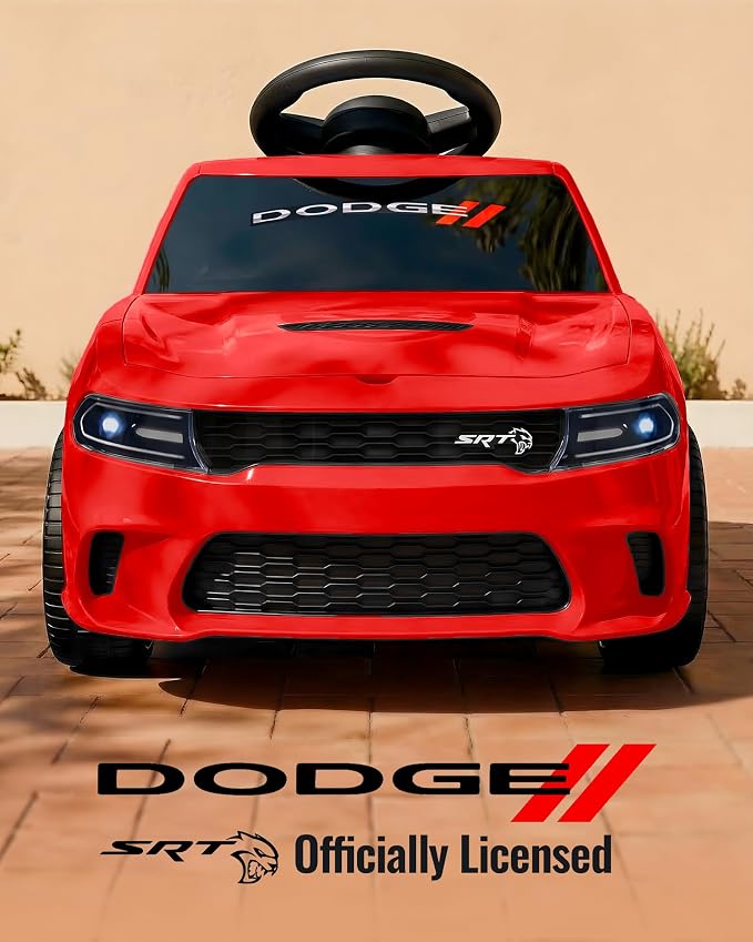 Licensed Dodge Electric Ride on Car for Toddlers Aged 1-3 w/Music & Horn