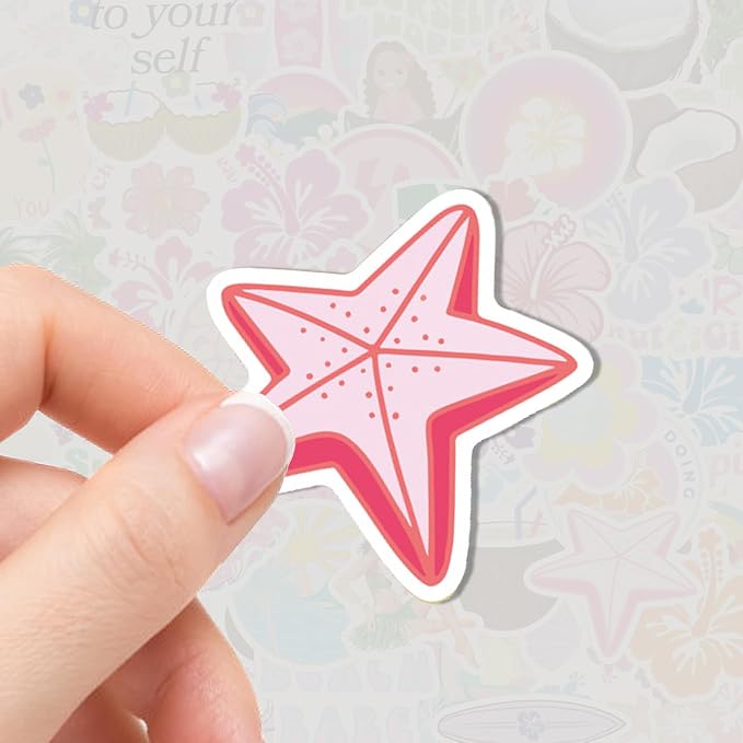 QTL Coconut Girl Stickers for Girls Teens, Summer Party Supplies, Waterproof Vinyl Stickers for Water Bottles Laptop, 60PCS
