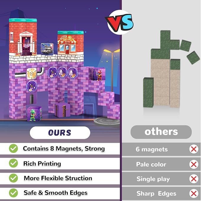 Girigi Toys for Age 5-7,Magnetic Blocks Village World,Kids Toys for 3 Year Old Boys and Girls, Birthday Gifts for Kids