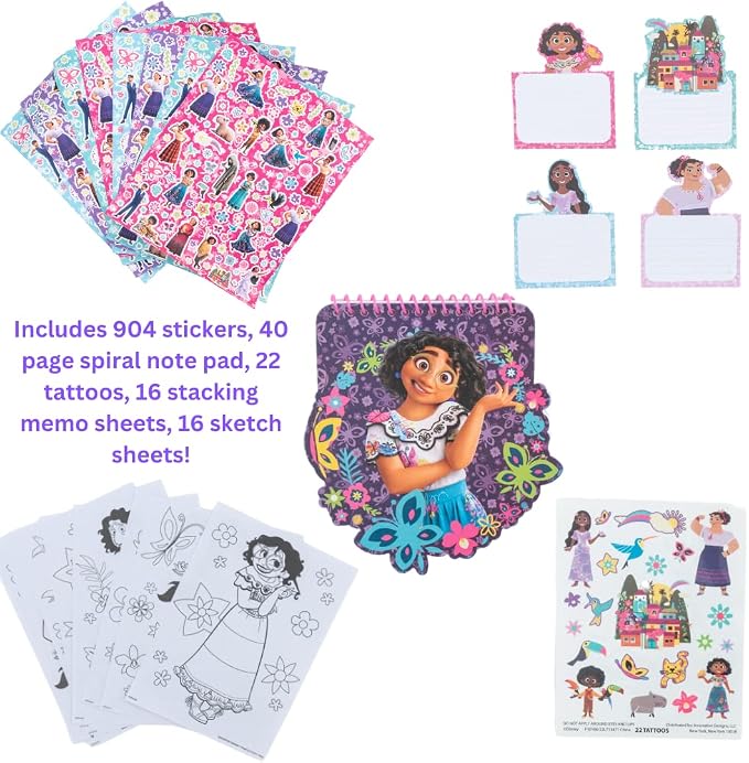 Innovative Designs Disney Encanto Creativity Fun Kids Art Set for Coloring, Painting, and Crafts