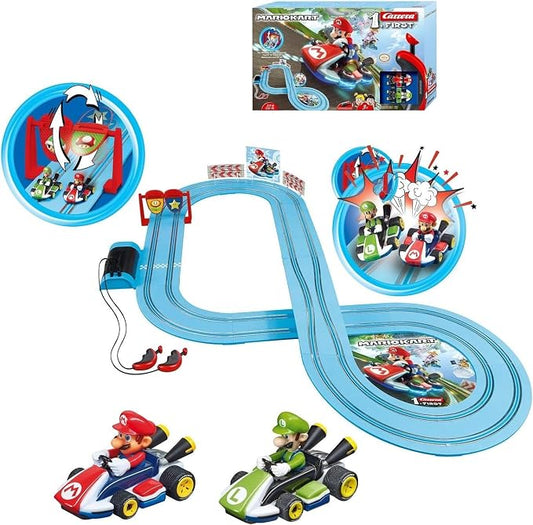 Carrera First Mario Kart Slot Car Race Track Set – Mario & Luigi (Ages 3+)