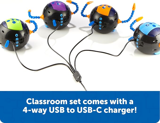 Learning Resources Cooper the STEM Robot Classroom Pack – Rechargeable Educational Coding Robot Toy for Elementary School, Coding Toys for Kids, Robotics Kits for Kids Age 5-7