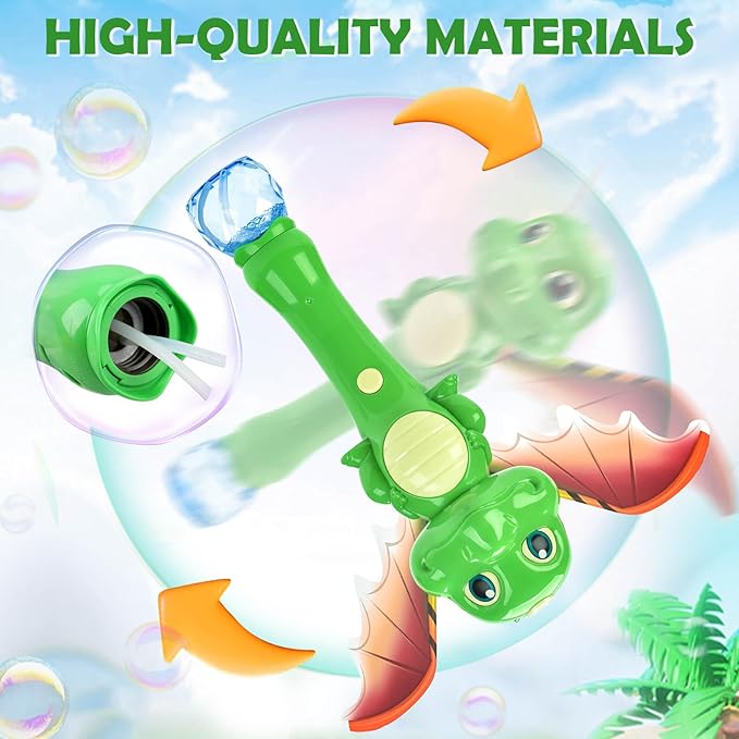 Chridark Dinosaur Bubble Wand Toys for Kids Age 3 4 5 6 7 8 Years Old: Bubbles Machine for Kids, Toddler Outdoor Toys, Gifts Birthday Presents for 3 4 5 6 Year Old Boys Girls