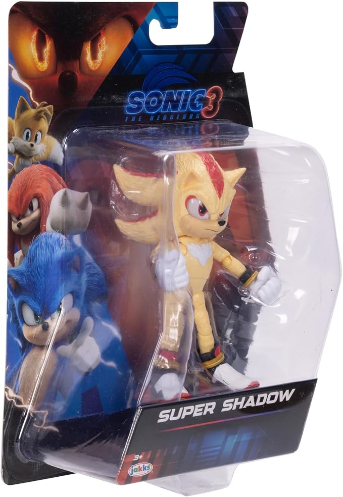Sonic The Hedgehog Sonic 3 Movie 5" Super Sonic Action Figure: New Character from Jakks Wave #3