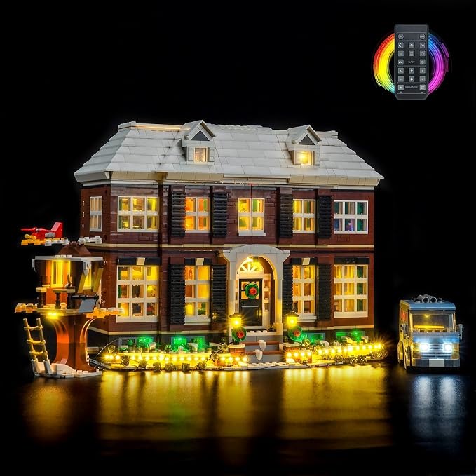 VONADO Remote Control Light Kit Compatible with Lego Home Alone 21330, LED Lighting Compatible with Home Alone Set (NO Model, ONLY Lights)