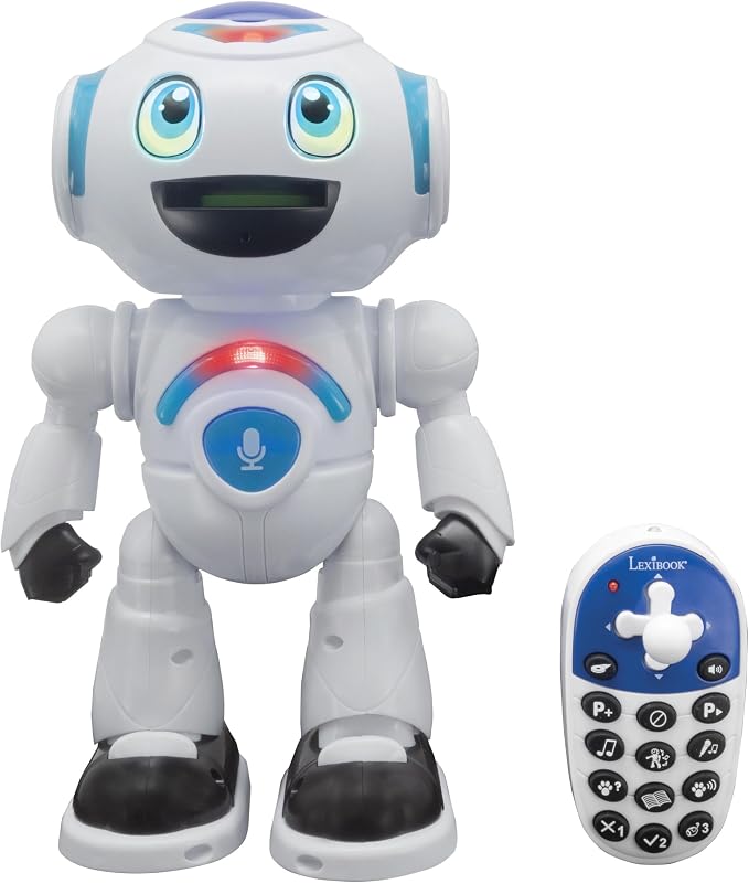 LEXiBOOK - Powerman Master Interactive Toy Robot That Reads in The Mind Toy for Kids Dancing Plays Music Animal Quiz STEM Programmable Remote Control Robot Junior - ROB25EN