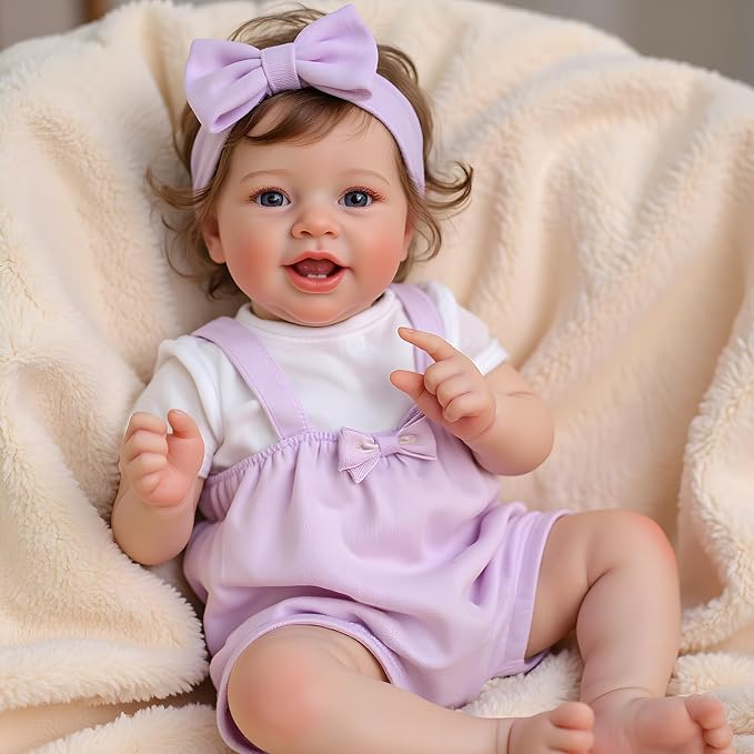 BABESIDE Lifelike Reborn Baby Dolls Vead - 20 Inch Realistic Baby Doll Real Life Baby Dolls with Complete Accessories Perfect for Cuddling, Playtime, and Handmade Gift Giving