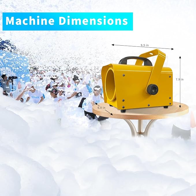 Jet Foam Machine for Party, Party Foam Machine Without Support, Foam Cannon for Garden, Pool, Indoor, Birthdays, Celebrations, and Backyard Events