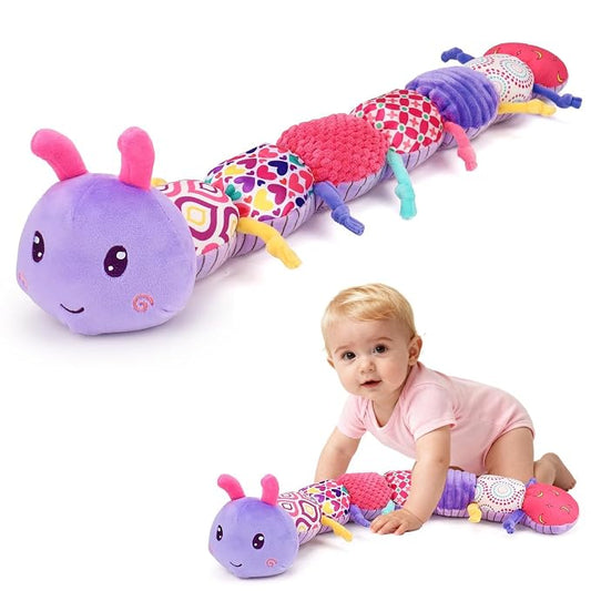 Baby Girl Toys 0-3-6 Months Musical Stuffed Animals Plush Caterpillar Toy Crinkle Rattles Tummy Time Development Sensory Toys infants 6-9-12 Months Newborn Girls Boy Shower Gifts Easter Basket Stuffer