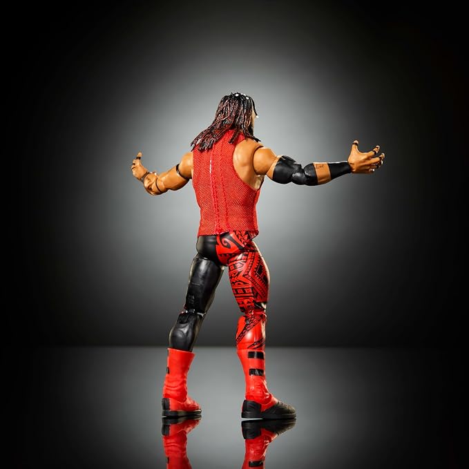 Mattel WWE Elite Action Figure & Accessories, Series #125 Set, 6-inch Collectible Jacob Fatu with 25 Articulation Points & Swappable Hands