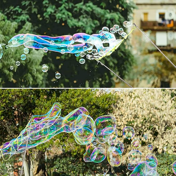 Bubble Wands, Ubitree Stainless Steel Giant Bubble Blower Wands, Telescopic Design Outdoor Bubble Sticks Bubble Maker Toys for Boys Girls Adults Birthday Party Favors Lawn Park Beach Summer Fun