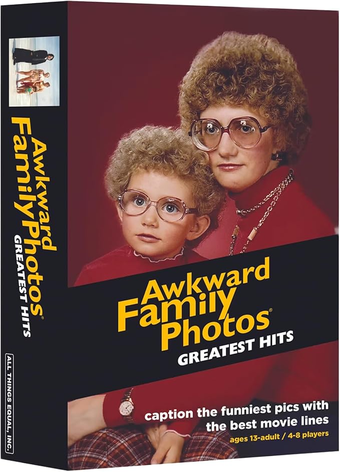 Awkward Family Photos Greatest Hits – Hilarious Party Card Game for Teens & Adults, Caption Real Awkward Photos with Memorable Movie Quotes, Fun Family Game Night