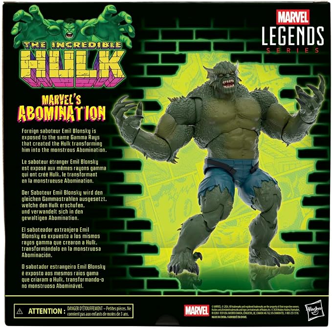 Marvel Legends Series Abomination, Hulk Comics Collectible 6-Inch Scale Action Figure