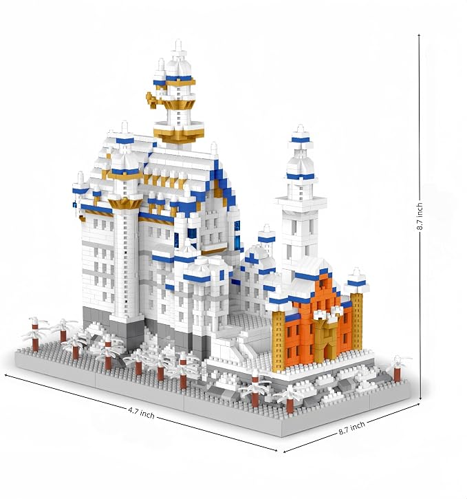 Germany Swan Stone Castle Micro Building Blocks Toys Set: Craft Your Own Royal Legacy