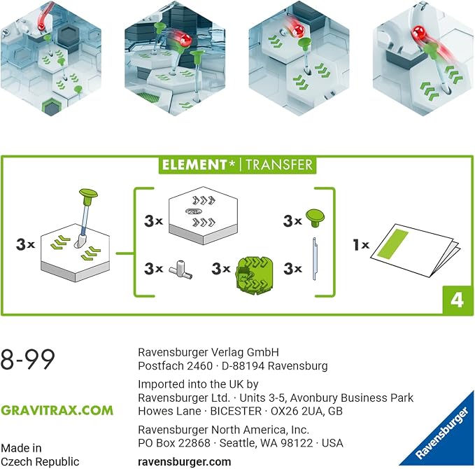 Ravensburger GraviTrax: Transfer Accessory | STEM Toy for Kids Ages 8 and Up | Compatible with All GraviTrax Systems | Ranked No.1 Marble Run System in The U.S