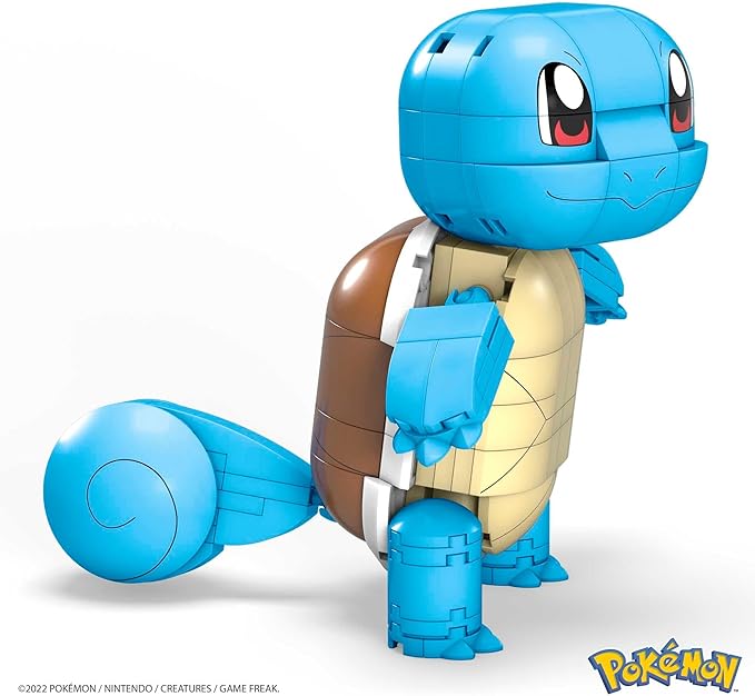 MEGA Pokémon Building Toys Set Build & Show Squirtle with 199 Pieces, Articulated and Poseable, 4 Inches Tall, for Kids