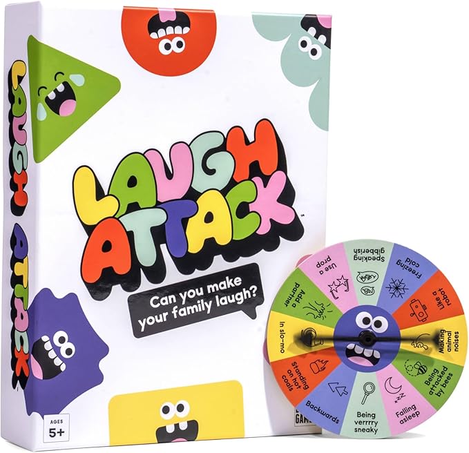 Laugh Attack [Can You Make Your Family Laugh? | Don’t Laugh Challenge Card Game For Kids, Teens, and Families | Great For Father's Day, Reunions, Vacation | Kids Gift For Boys & Girls Ages 5+]