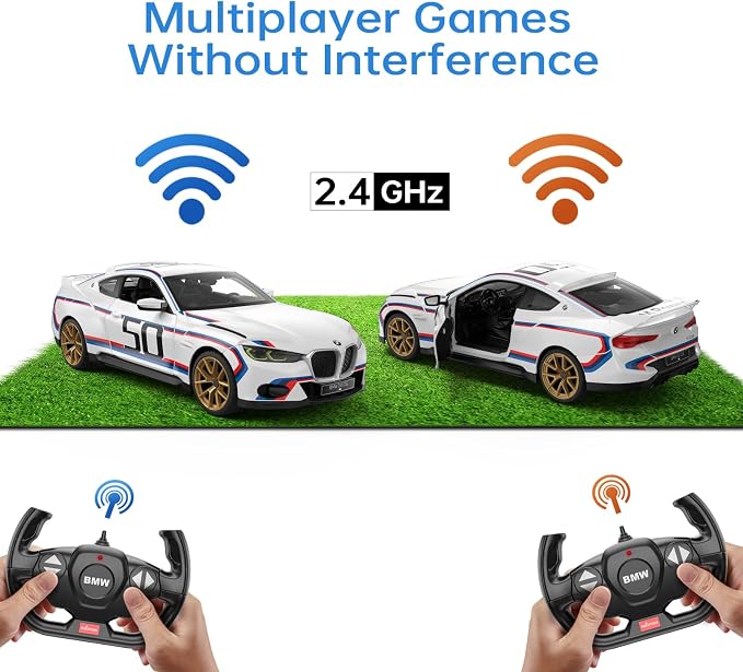RASTAR BMW RC Car 1/14 BMW 3.0 CSL RC Car BMW Remote Control Toy Car for Kids, White 2.4G