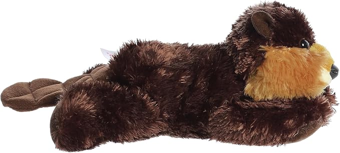 Aurora® Adorable Mini Flopsie™ Builder™ Stuffed Animal - Mini Companions Ready for Playful Adventures - for Kids All Ages, Toddlers, Adults, and Families - Brown 8 Inches