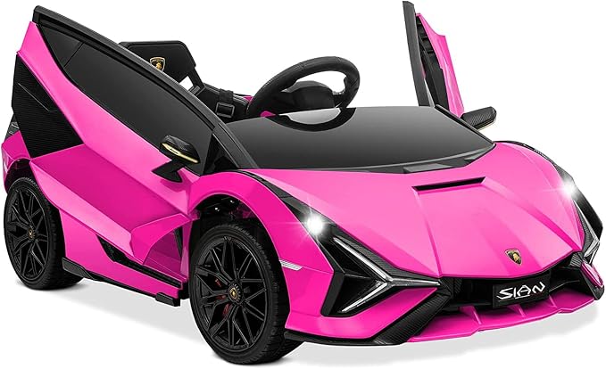 OLAKIDS Licensed Lamborghini SIAN 12V Kids Ride on Car, Toddler Electric Vehicle with Remote Control 2 Speeds Wheels Suspension, Battery Powered Toy with Music Bluetooth USB