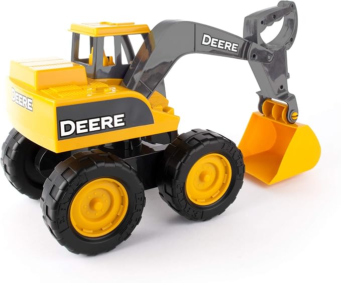 TOMY John Deere Sandbox Big Scoop Excavator Toy with Tilting Dump Bed - John Deere Construction Toys - Toddler Toys for Sandbox - Frustration Free Packaging - 15 Inch