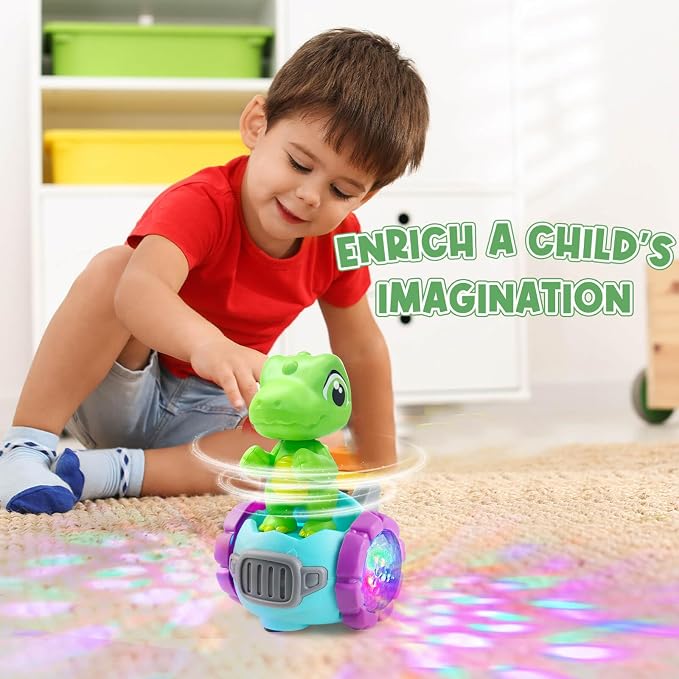 Dinosaur Robot Car Toy with Lights & Music, Toddler Toys 1-3, Dinosaur Universal Cars, Toys for 3 Year Old Boys Ages 2-4, Gifts for 1-3 4 5 6 7 Year Old Birthday Christmas