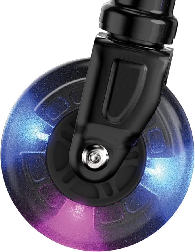Razor Kick 2 Glow Steel Kick Scooter with Motion-Activated Light-Up LEDs for Children 5 and Up, Maximum Rider Weight of 143 Pounds, Black