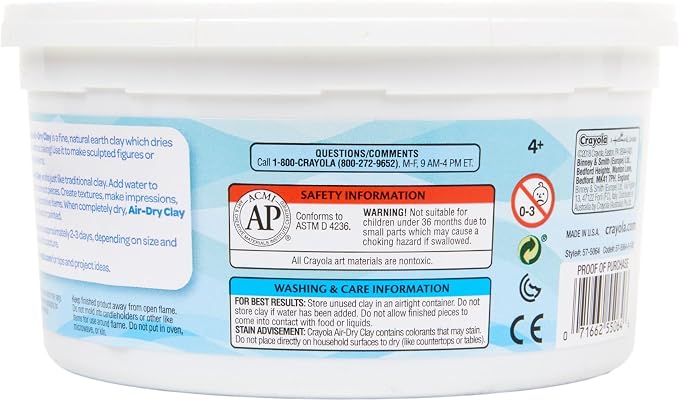 Crayola Air Dry Clay, Terra Cotta No Bake Modeling Clay for Kids, 2.5lb