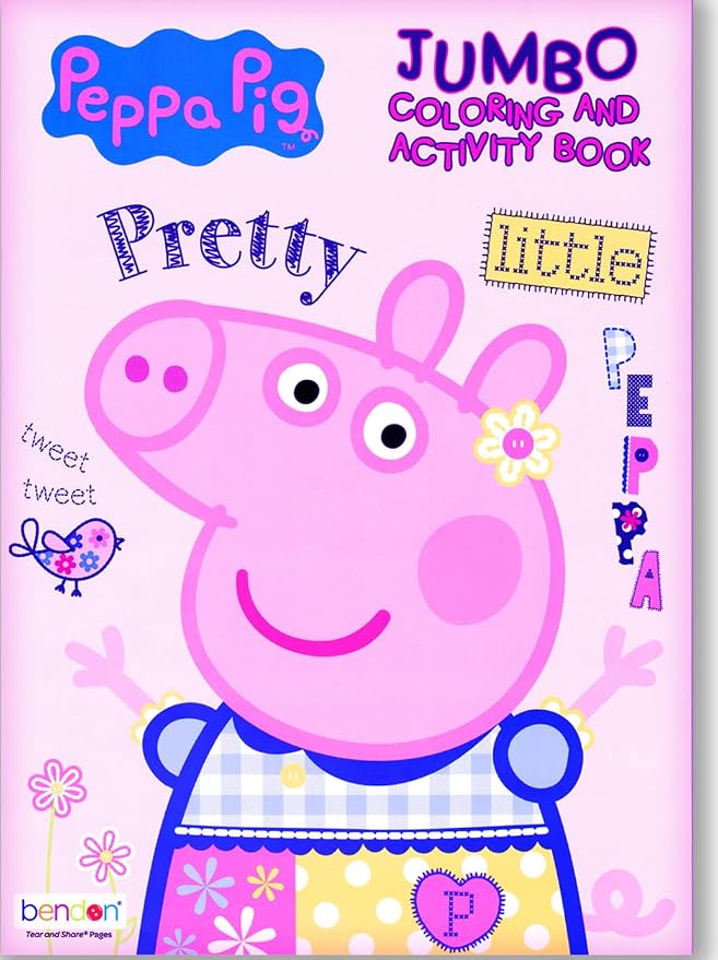 Bendon Peppa Pig Coloring Activity Book and Sticker Set for Kids