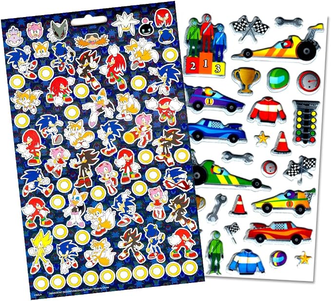 Kids Coloring & Activity Books for Boys Ages 4-8 Featuring Sonic The Hedgehog,Pokemon Bundle with Coloring Utensils, Stickers, and More