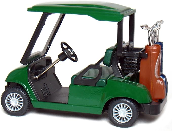 KinsFun - Golf Cart 4½" Die Cast Metal Model Pullback Action Toy (Green)