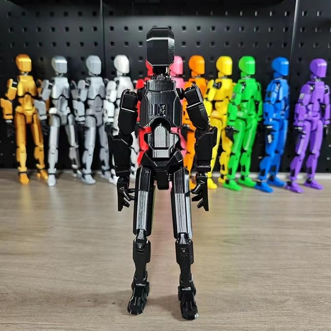 FoxVilla Assembly Completed T13 Action Figure, Titan 13 3D Printed Action Figure, 3D Printed Titan13, Assembled Dummy 13 Lucky 13 Toy Figure