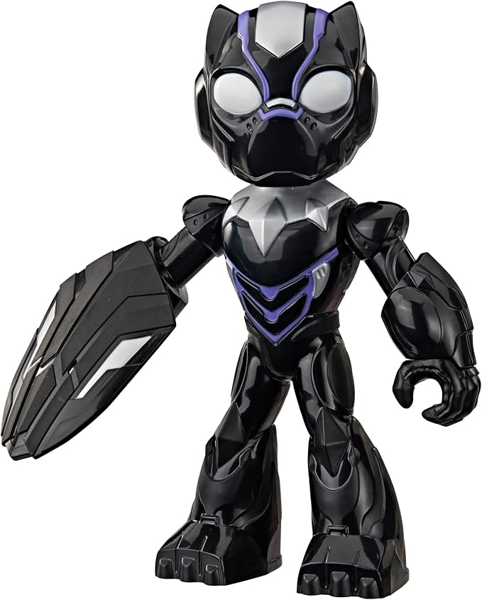 Marvel Iron Man and His Awesome Friends Supersized Black Panther Action Figure, 9-Inch (22.8 CM) Super Hero Toys for Kids, Ages 3+