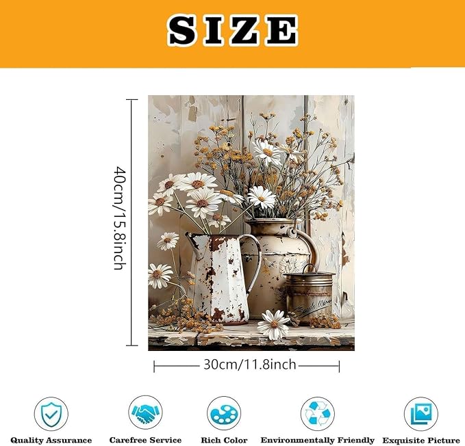 WUDWL Paint by Numbers for Adults and Kids, Painting by Number Kits On Canvas, Number Artist Paint by Number Kit Funny Flower Without Frame DIY Oil Painting Acrylic Paints, Home Wall Decor, 12x16in