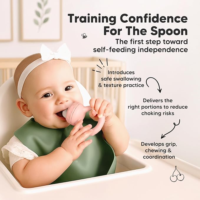 KeaBabies Baby Fruit Feeder 2pk - Silicone Baby Food Feeder for Babies 6-12 Months, Breast Milk Popsicle Teether, Weaning, Pacifier, Freeze Frozen Solid Food, Infant Feeding Essential (Peace)