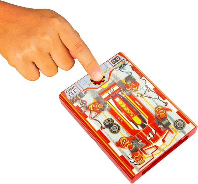 FLAT 2 FAST Original Speed Card Racer – Flat Car Racer and Pocket Size Racecar Launcher with Real Rubber Tires for High-Speed Racing – Transforming Toy Car for Boys – Load, Launch, Race! – Racing Red
