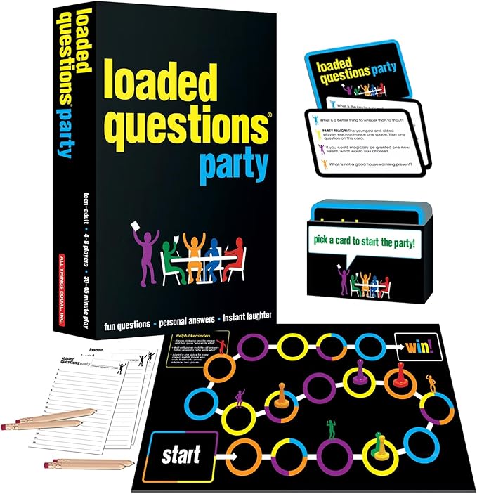Loaded Questions Party Game, Hilarious "Who Said What?" Game for Family & Friends, Fun Icebreaker for Adults & Family Time